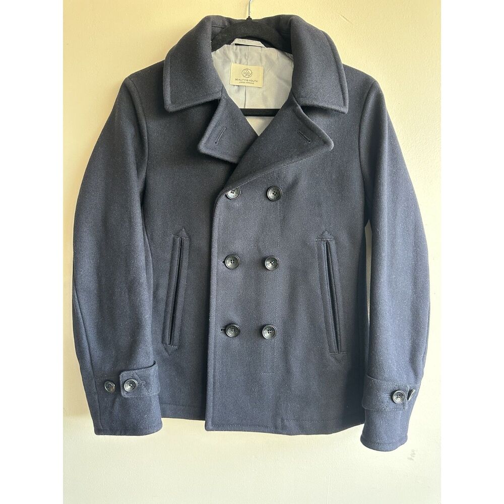 Beauty & Youth United Arrows Navy Peacoat XS Women’s Double Breasted Japan